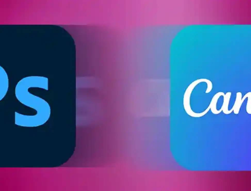 Logo von Photoshop und Canva
